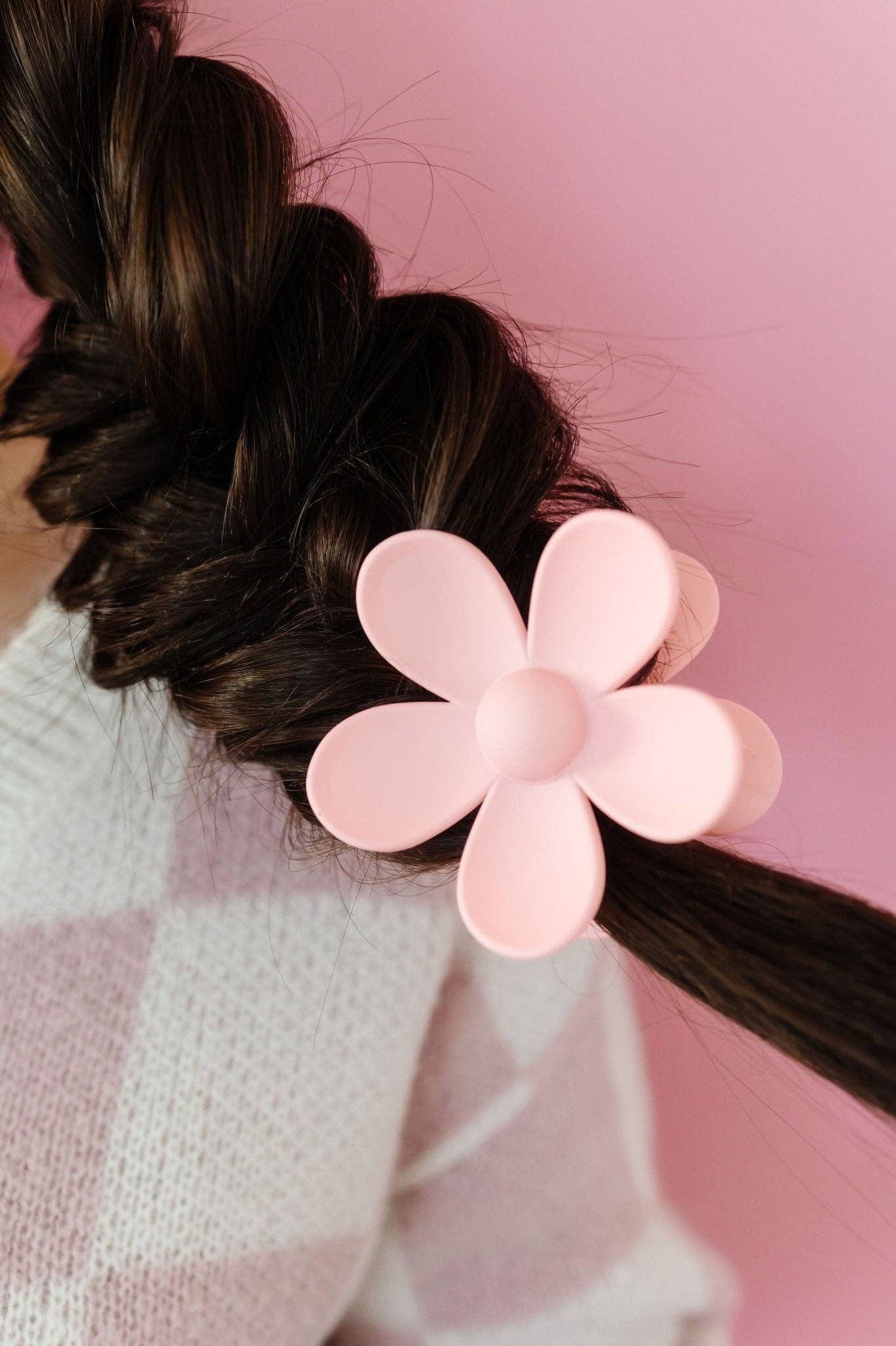 Flower Claw Clip: Olive