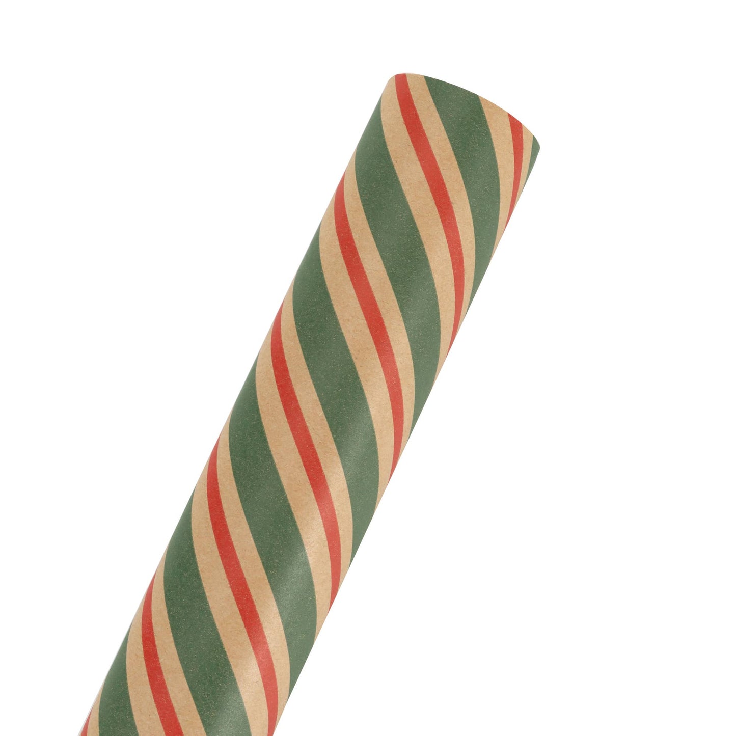 30" x 10' Kraft Wrapping Paper | Seasonal Diagonal Striped