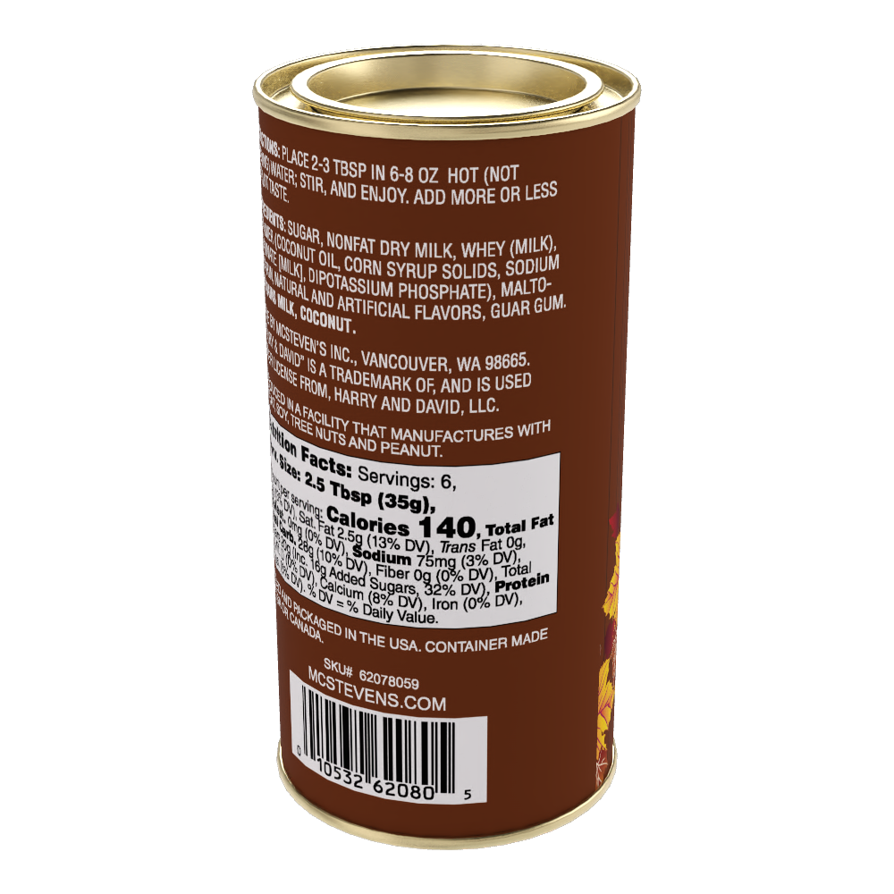 H&D® Fall Maple Pecan White Hot Chocolate (8oz Tins)