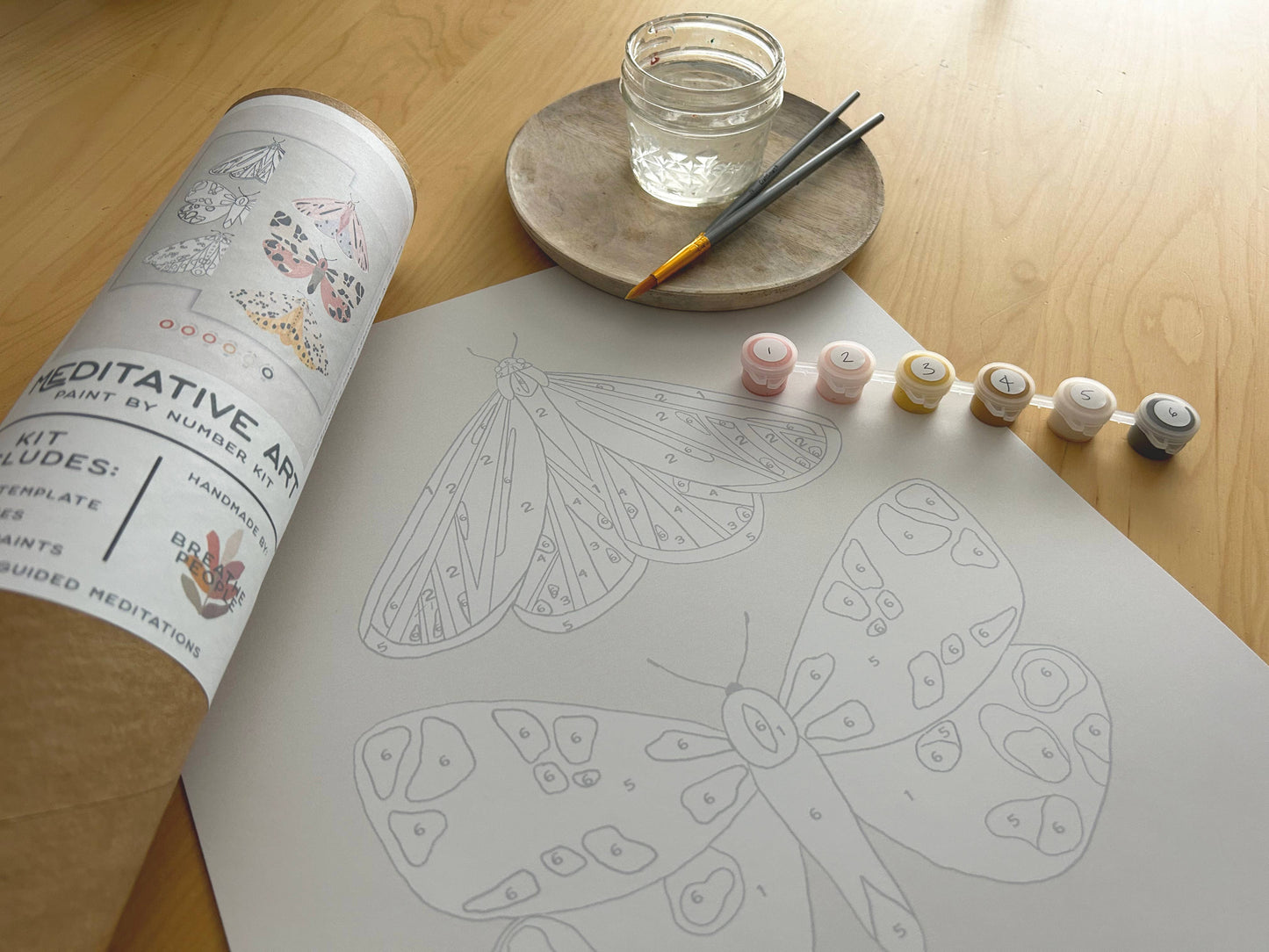 Vintage Butterflies Meditative Art Paint by Number Kit: Paint by Number Kit