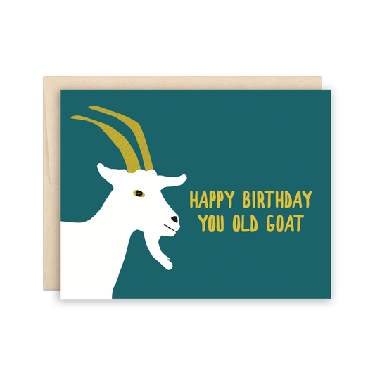 Funny Old Goat Happy Birthday Card, Old Age Card