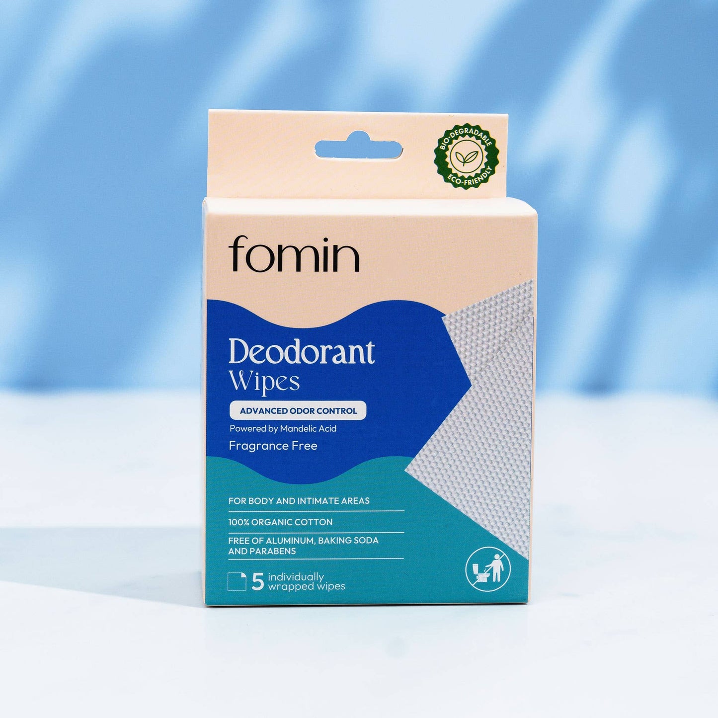 Acidified Deodorant Wipes