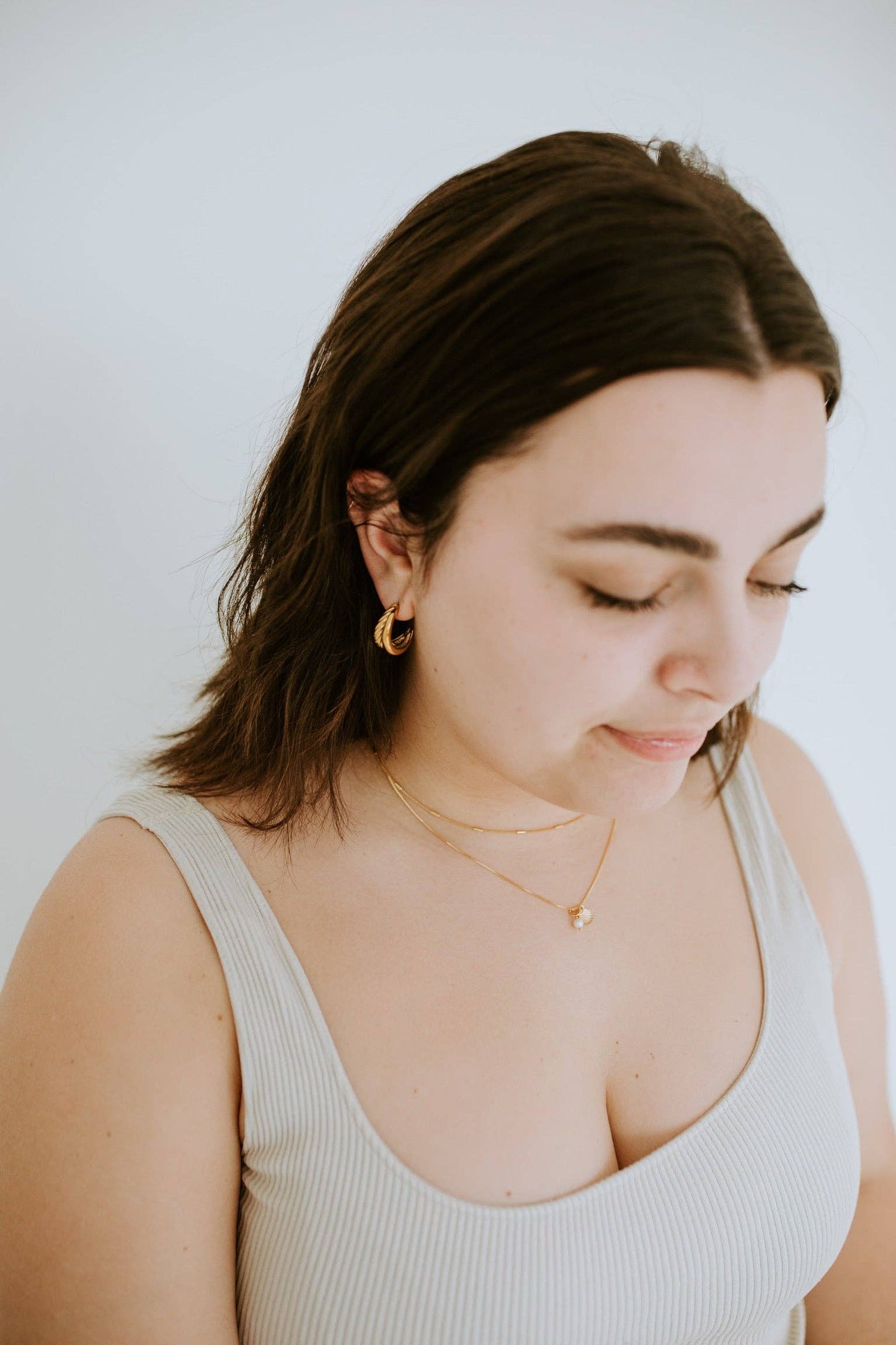 Pearl + Shell Pendant Necklace
