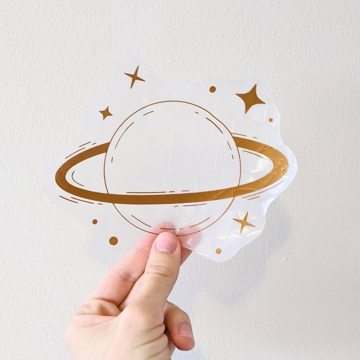 Saturn Suncatcher | Planet Window Cling | Nursery Decor