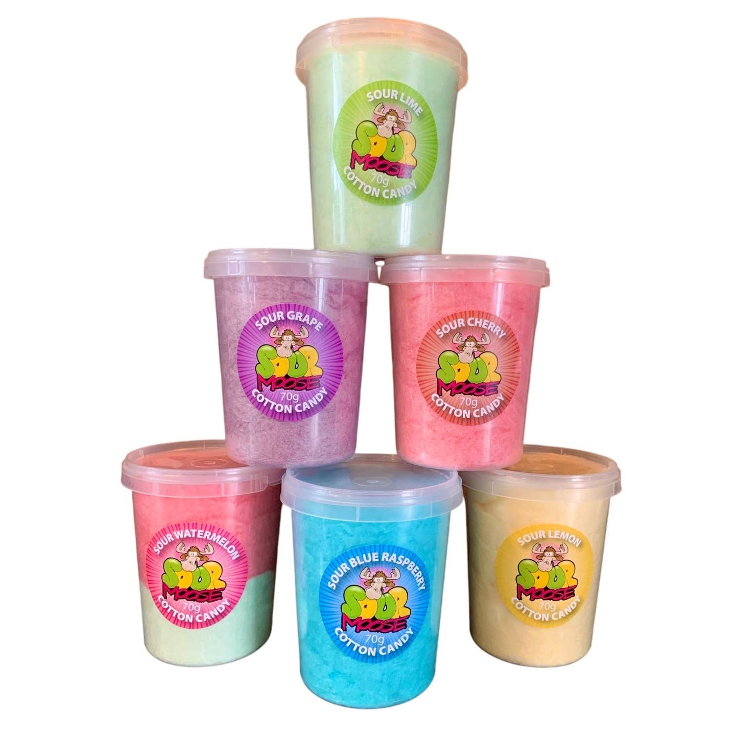 NEW SOUR COTTON CANDY PRE-PACK 70G 1L SET 36