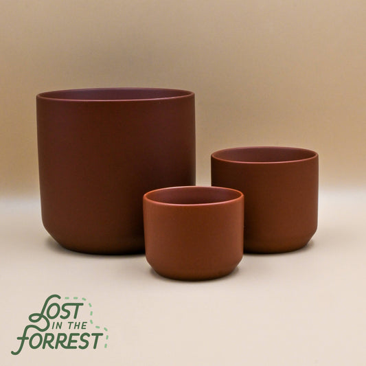 Round Brown Pot
