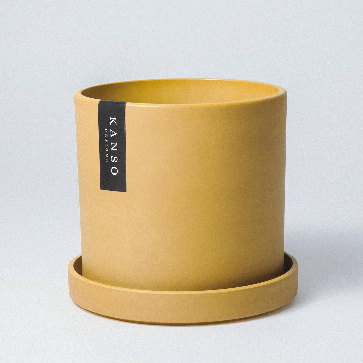 7" Mustard Seed & Dusted Clay Planters & Saucers