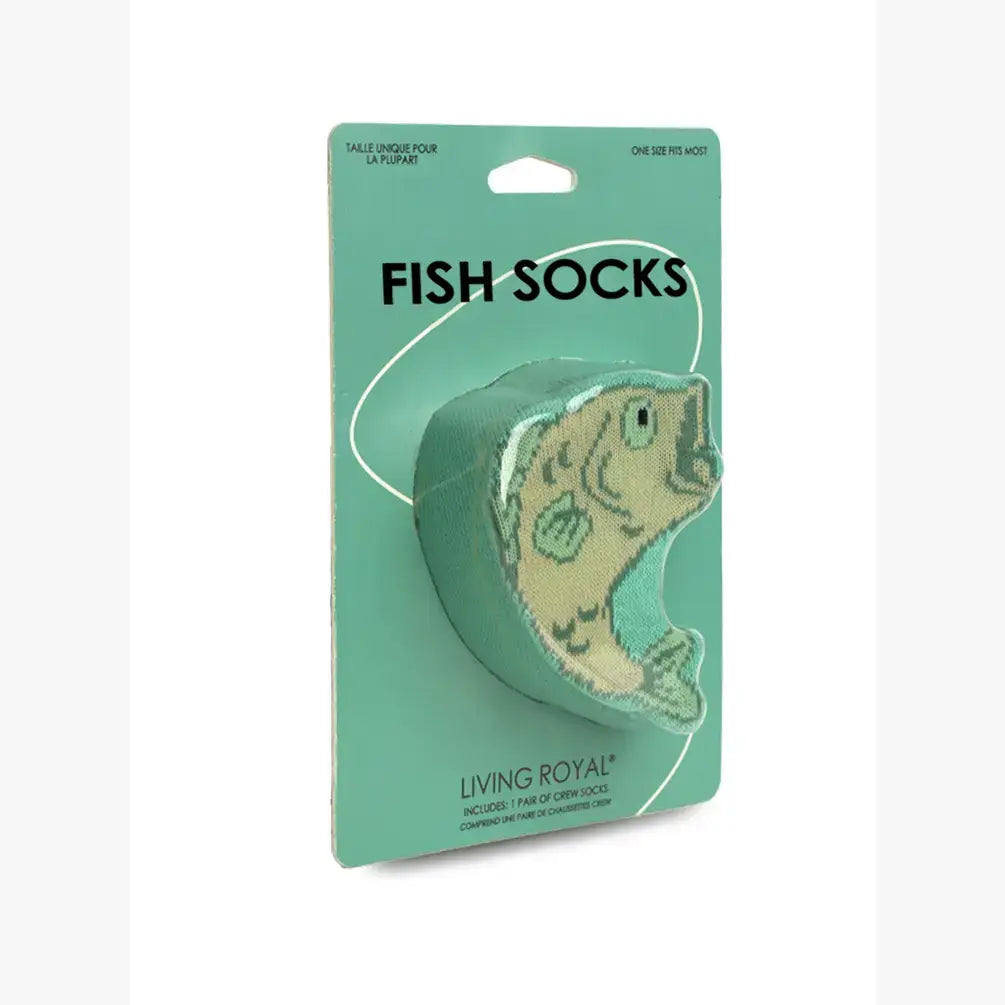 Crew Socks - Fish - "Gone Fishing" - Green