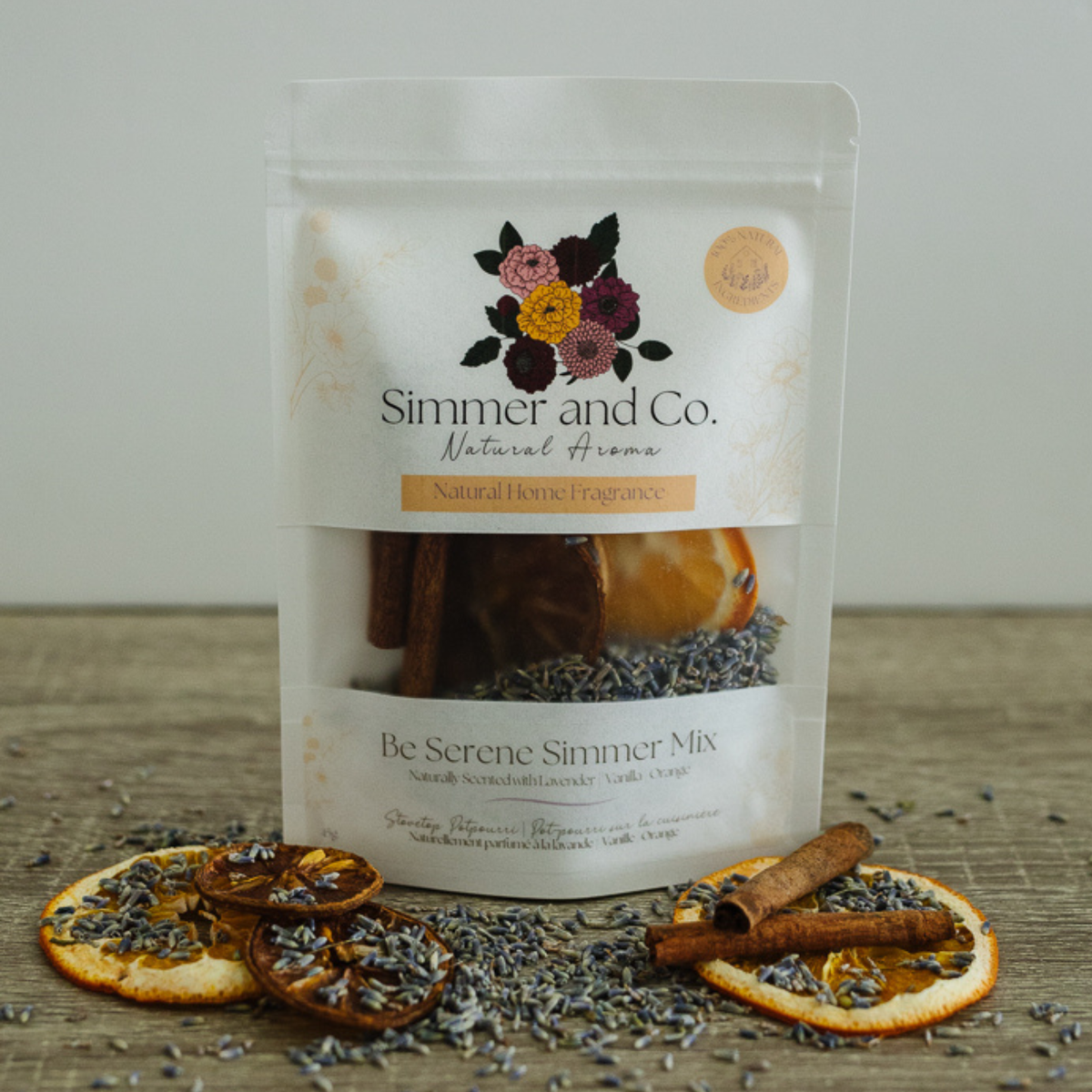 Be Serene Simmer Pot Mix, Natural Lavender Citrus Aroma