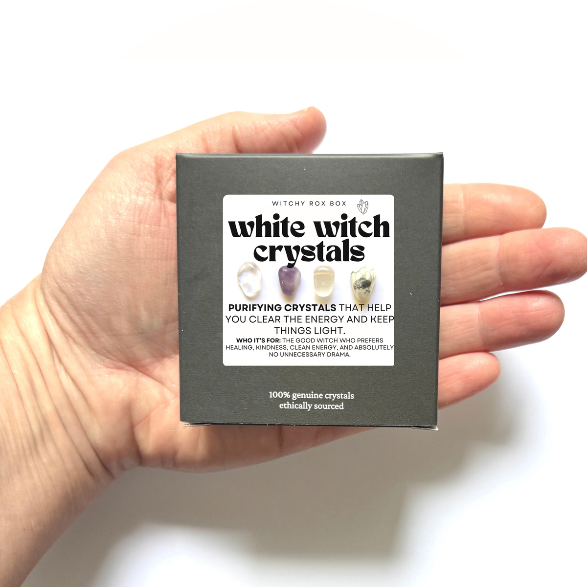 Witchy X Crystal Energy Sets - little magic crystal sets for protecting your peace, calling in love, or manifesting money