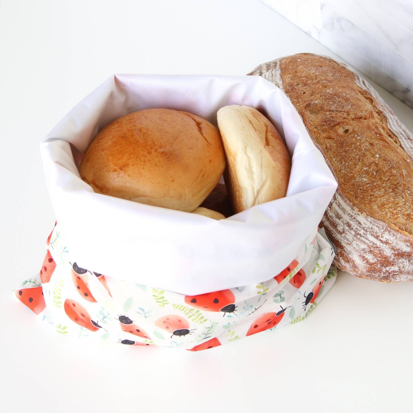 Reusable Bread Bag - Ladybugs