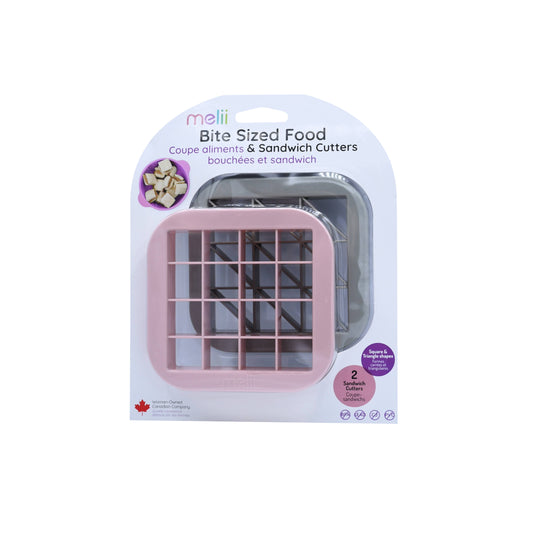 Bite Sized Food & Sandwich Cutter Two Pack-Square & Triangle