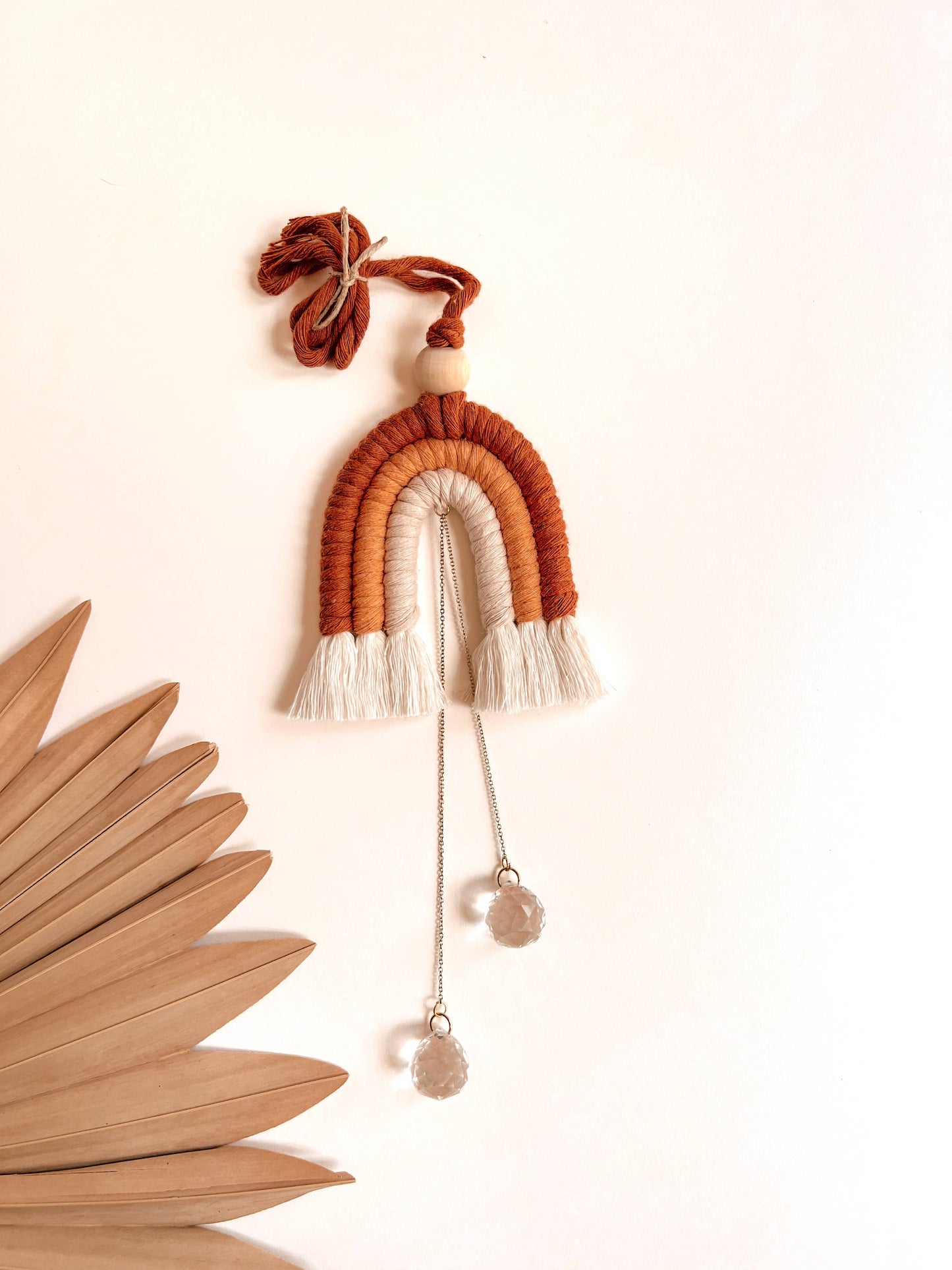 Macrame Suncatcher Rainbow | Window Hanging Light Catcher