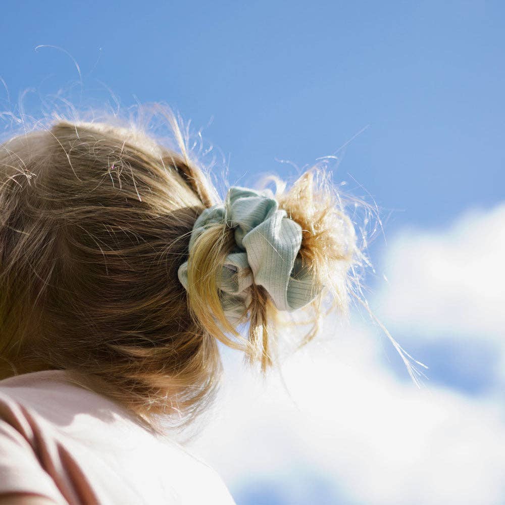 Mint - Ribbed Knit Regular Scrunchies