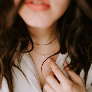 Tiny Smiley Face Charm Necklace