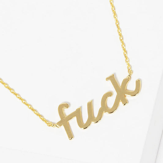 Gold-Dipped FUCK Necklaces