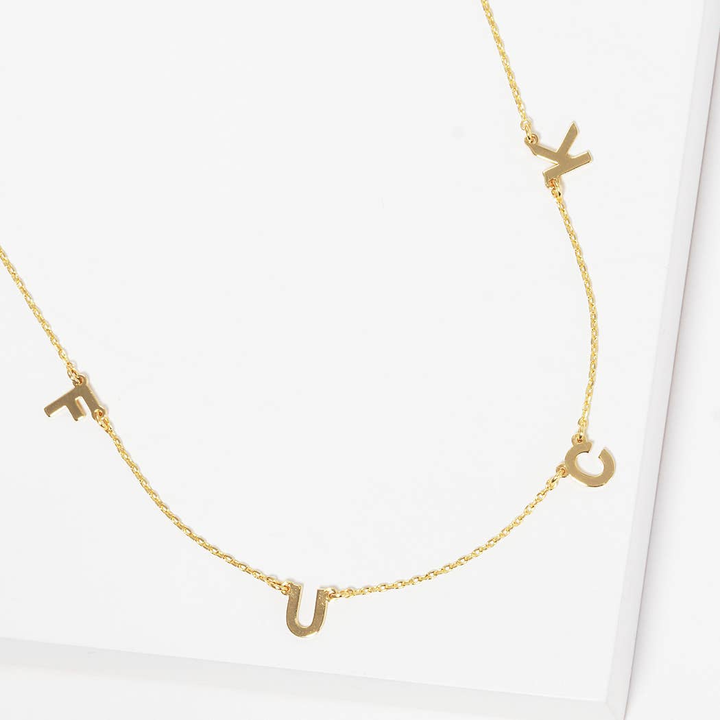 Gold-Dipped FUCK Necklaces