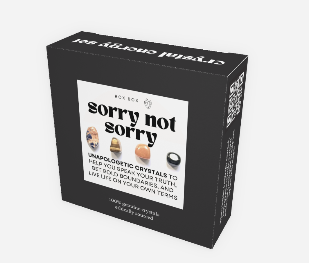 Sorry not sorry - crystals set - cheek, trendy, empowerment gift