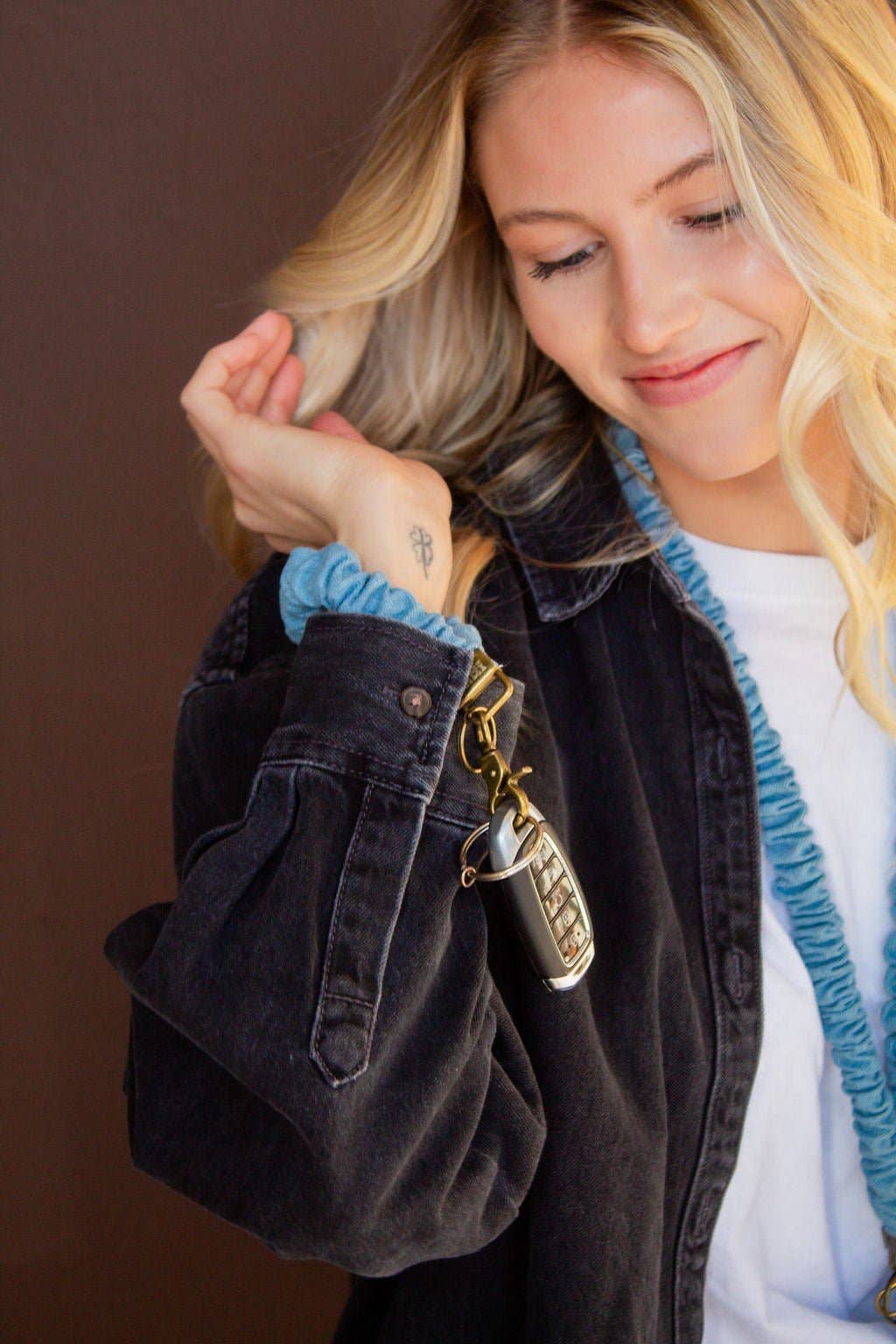 Baby Blue Jean Keychain