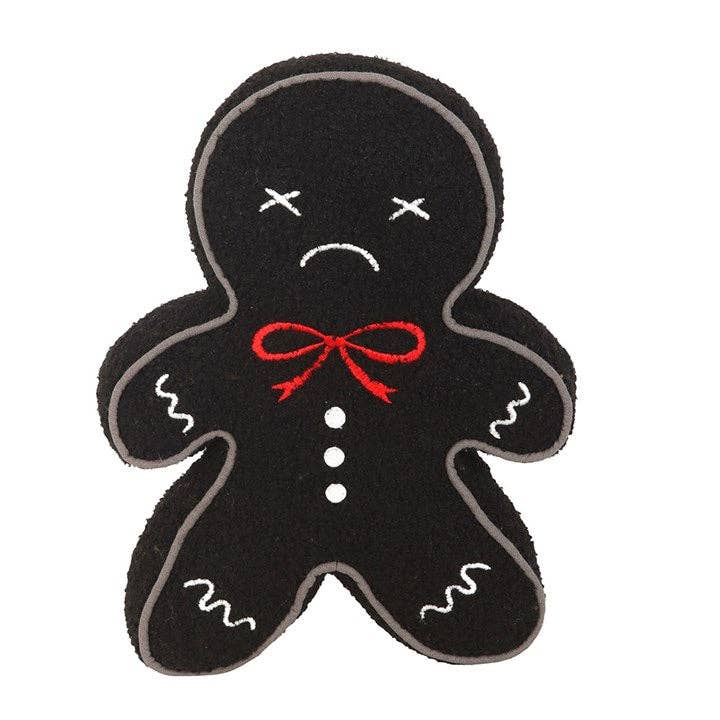 Spooky Gingerbread Man Gothic Christmas Cushion