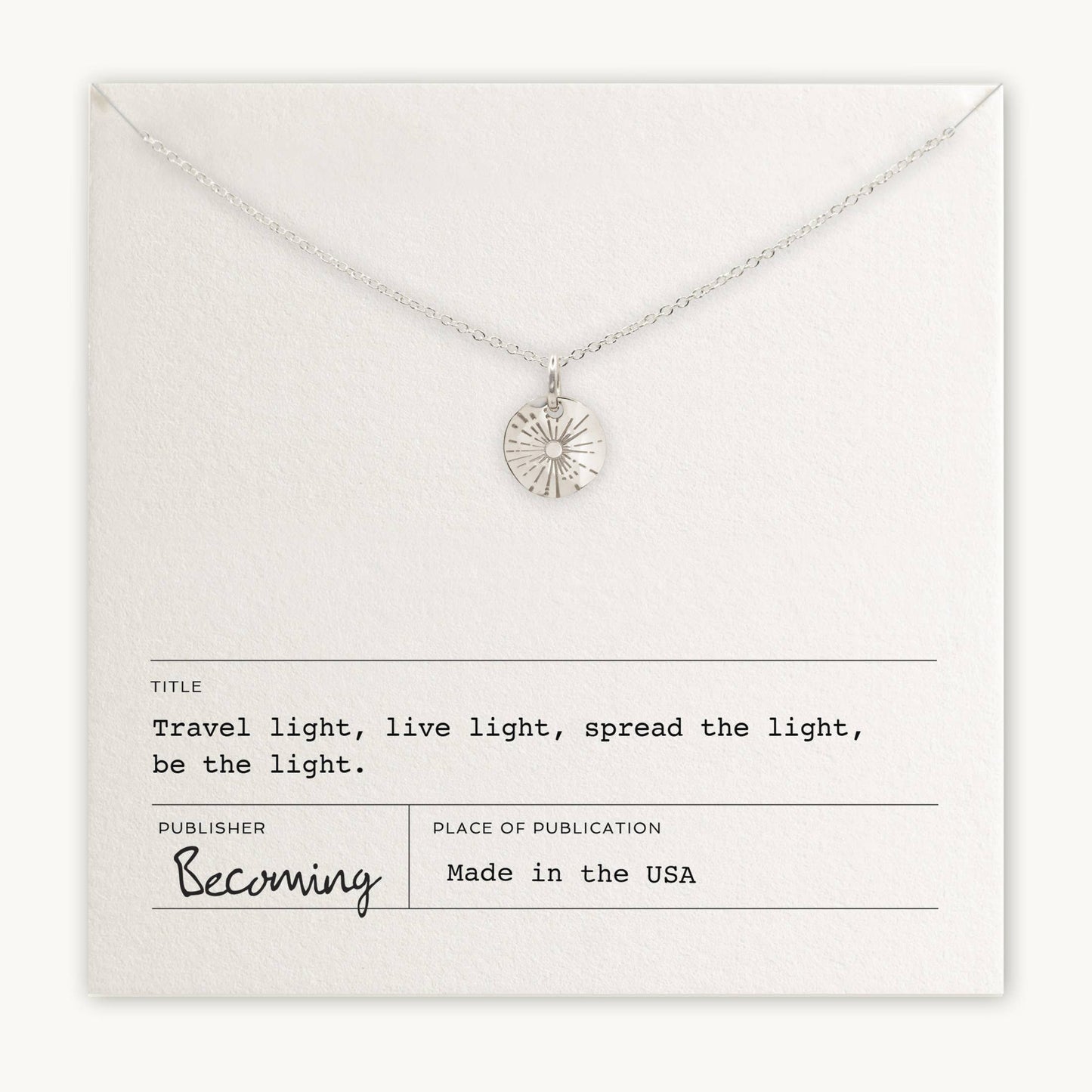 Be The Light Necklace