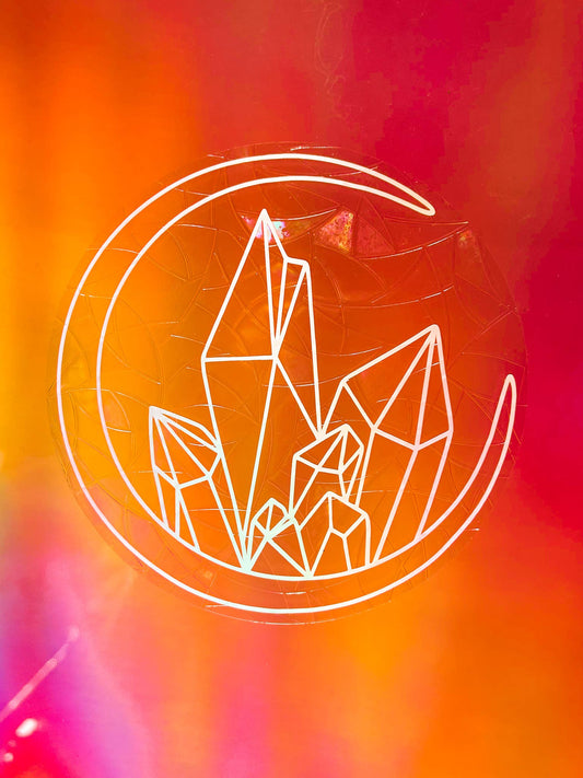 Crystal Moon Suncatcher Sticker