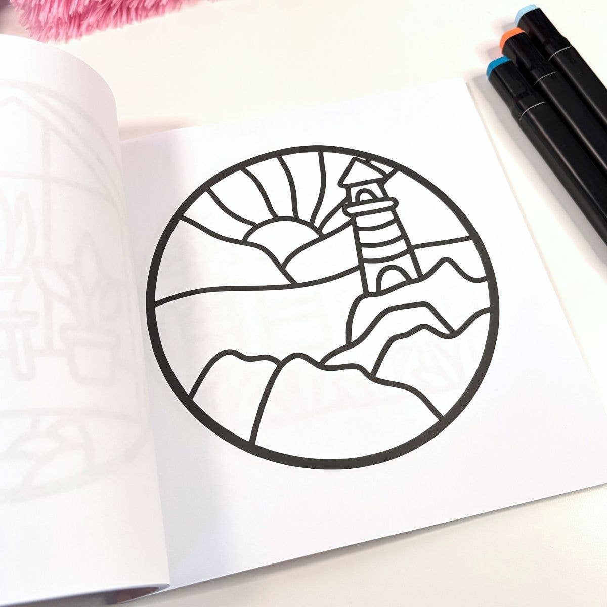Calming Scence Bold & Simple Coloring Book