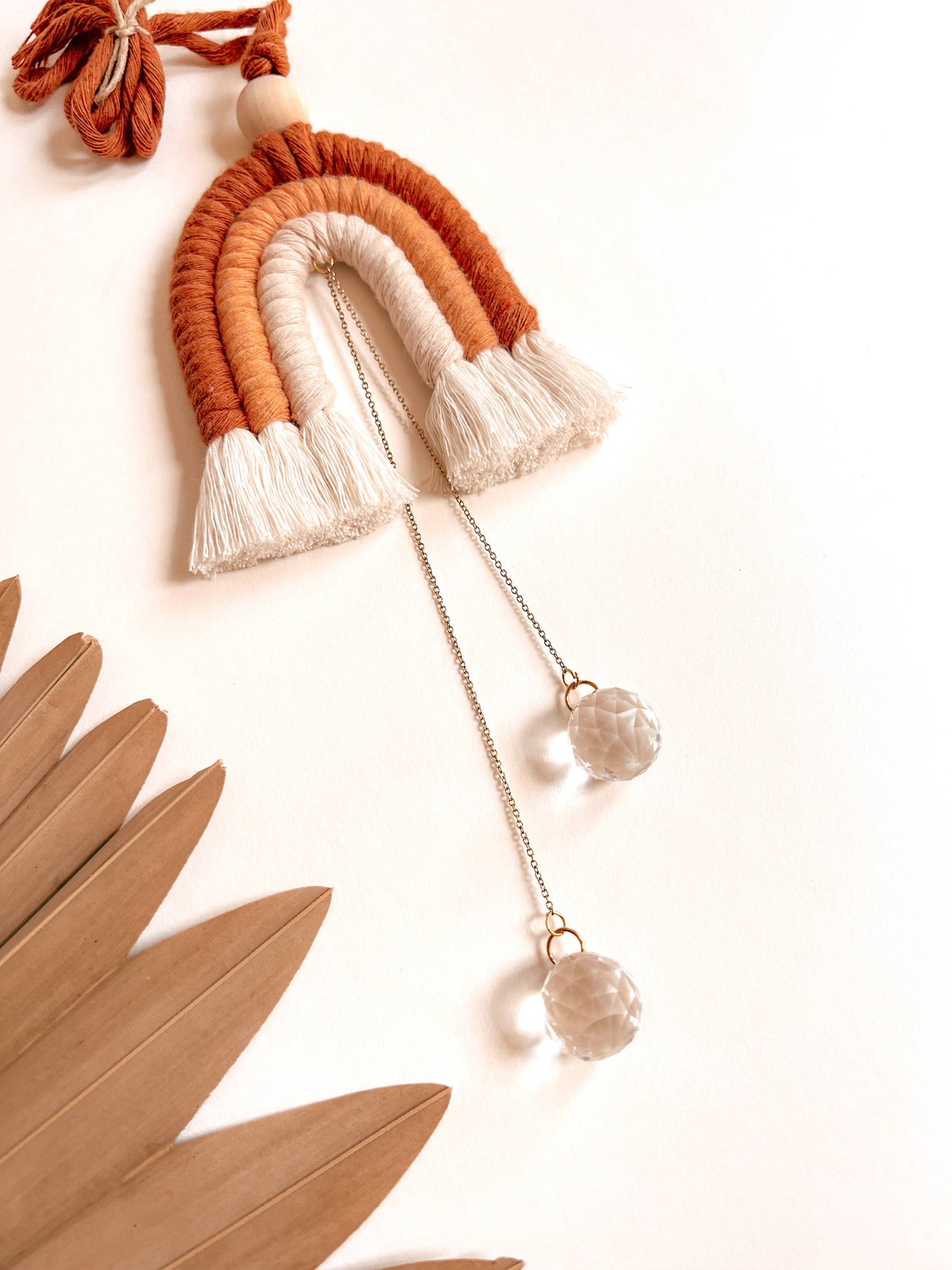 Macrame Suncatcher Rainbow | Window Hanging Light Catcher