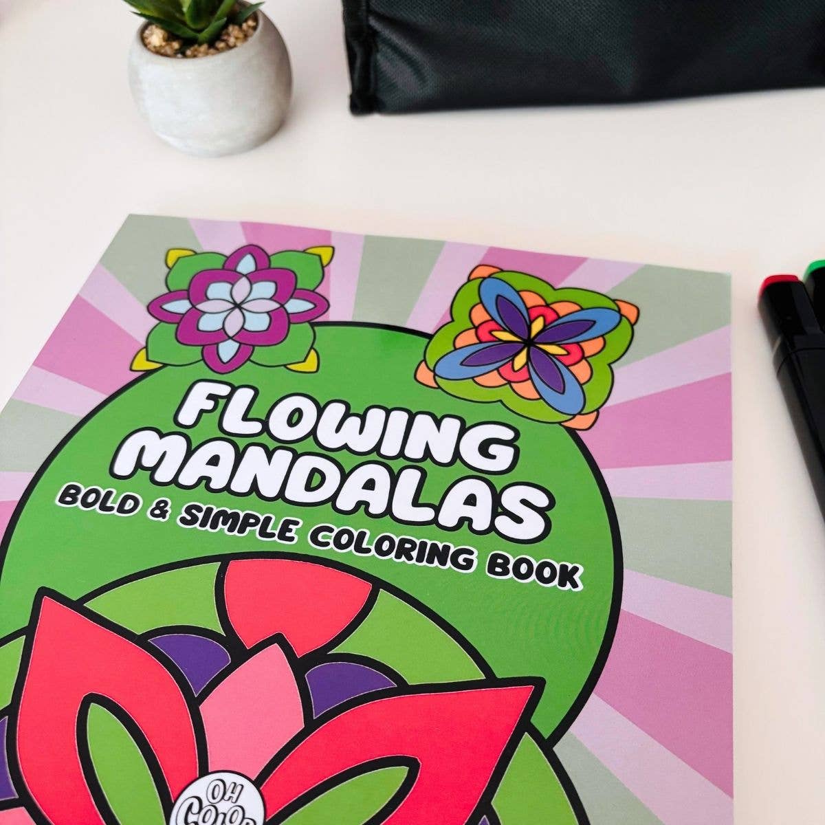 Flowing Mandalas Bold & Simple Coloring Book