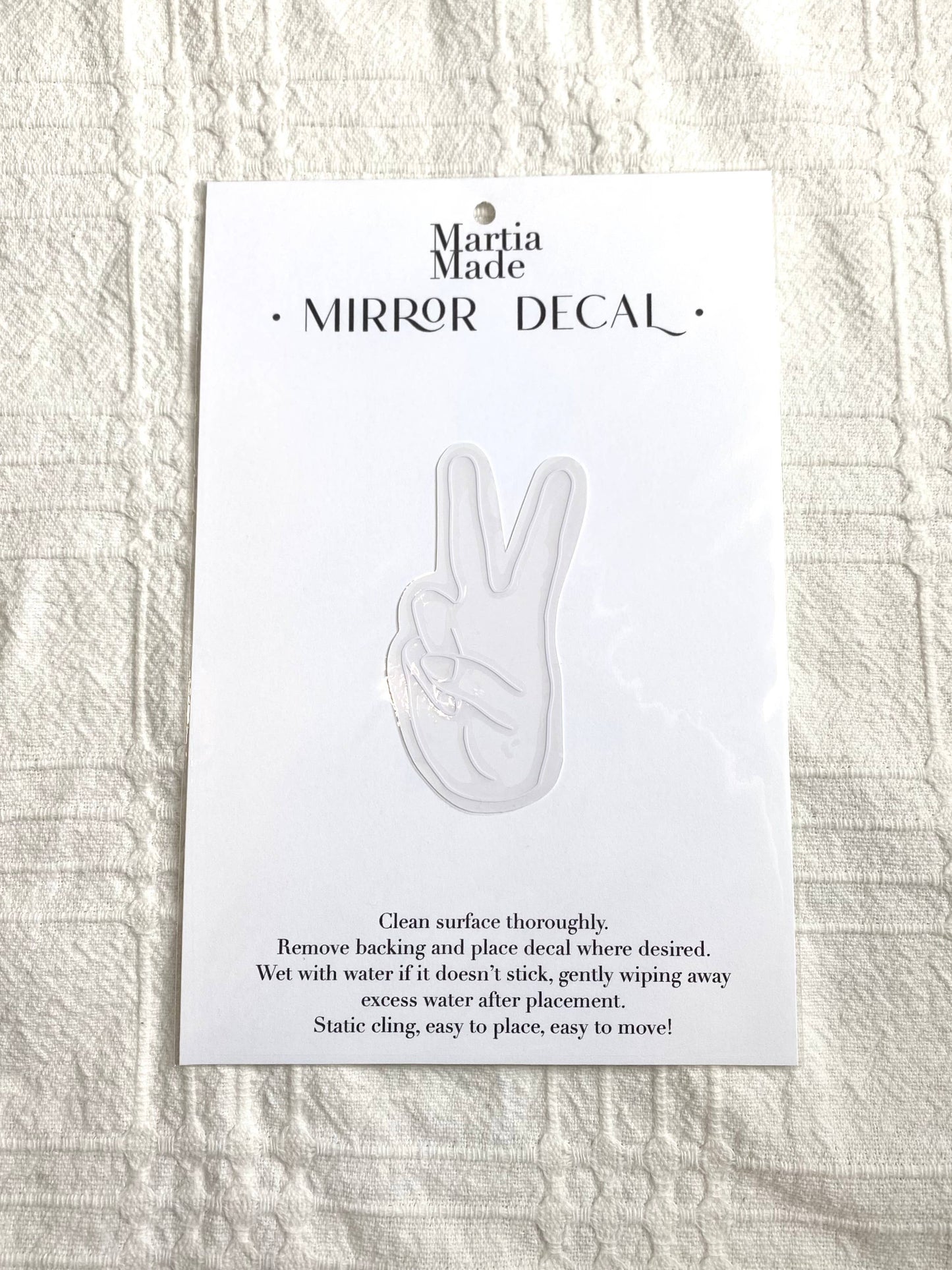 Peace Sign Mirror Decal