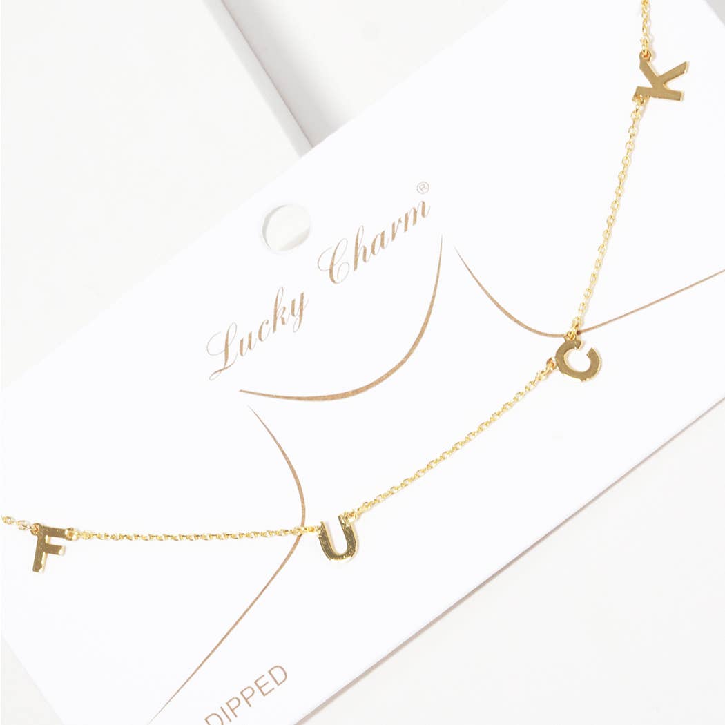 Gold-Dipped FUCK Necklaces