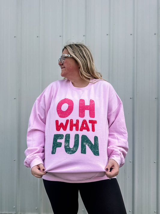 Oh What Fun Holiday Graphic Crewneck