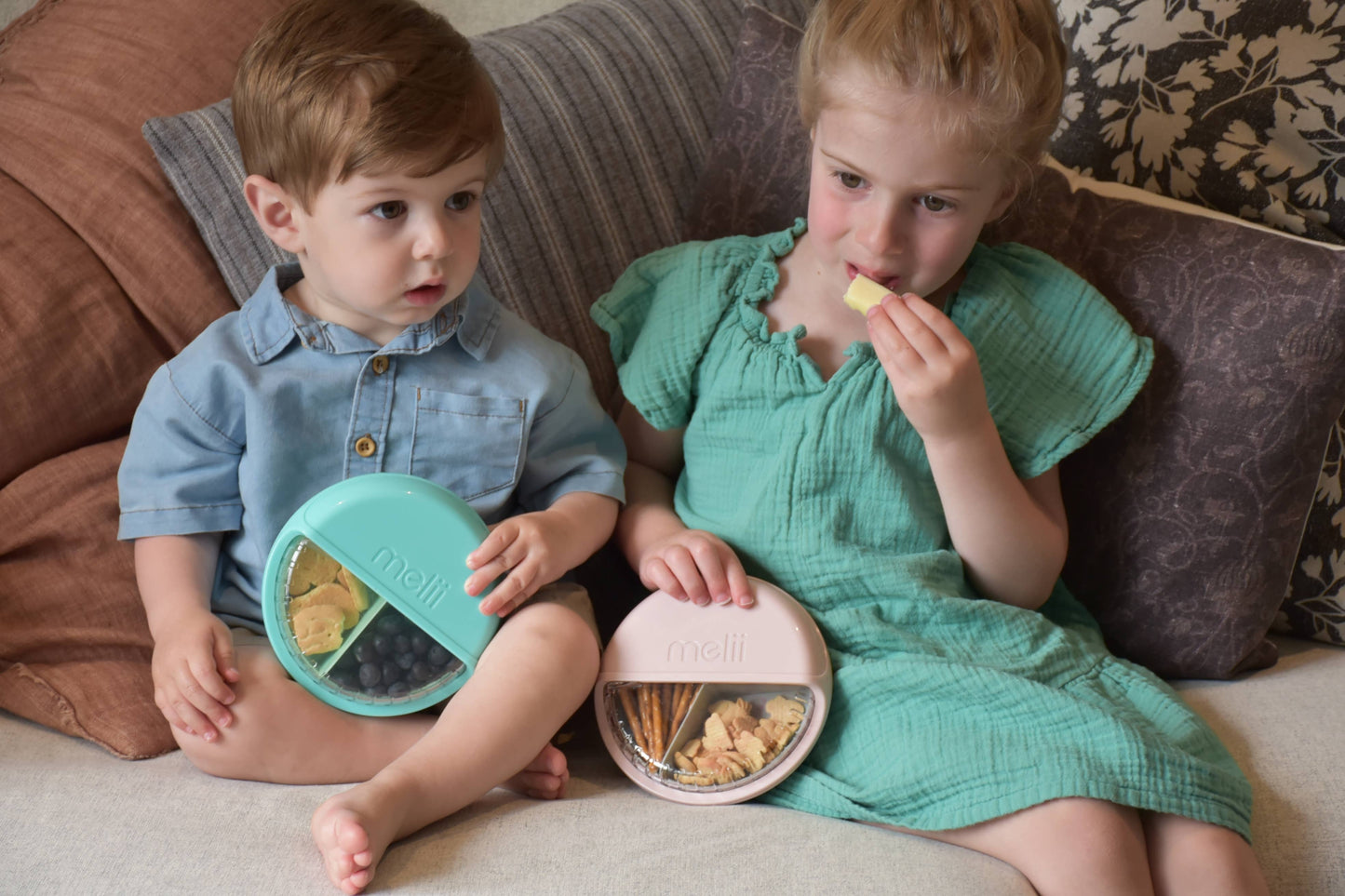 Spin Snack Container, Food Storage for Kids, 3 Compartments