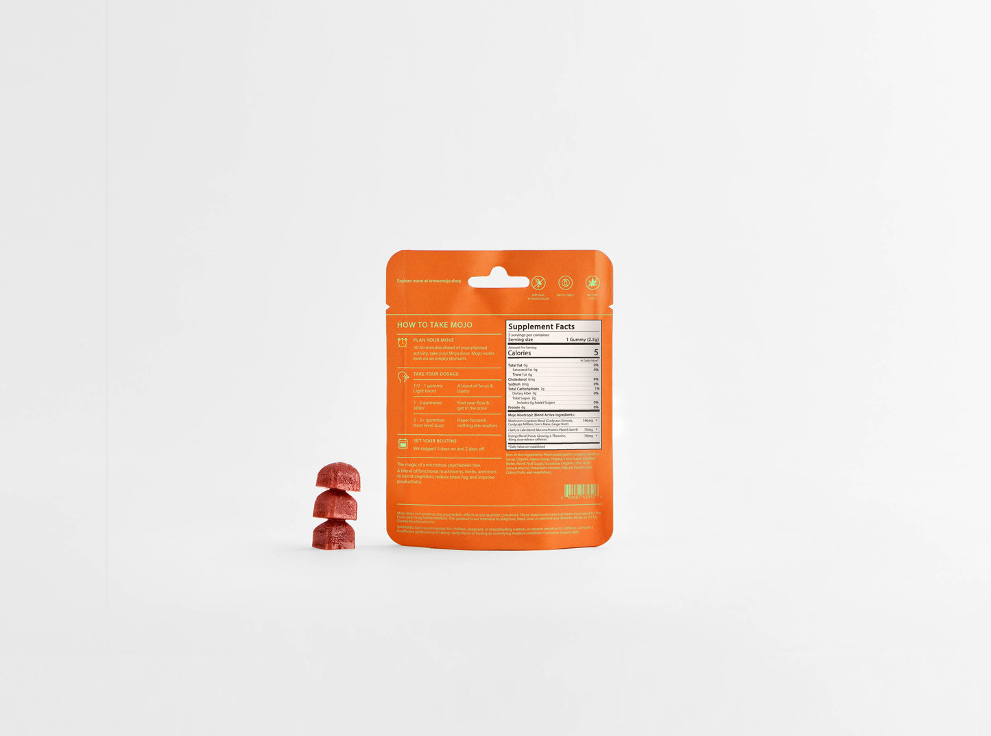 Brain Boosting Gummies, Strawberry Tangerine