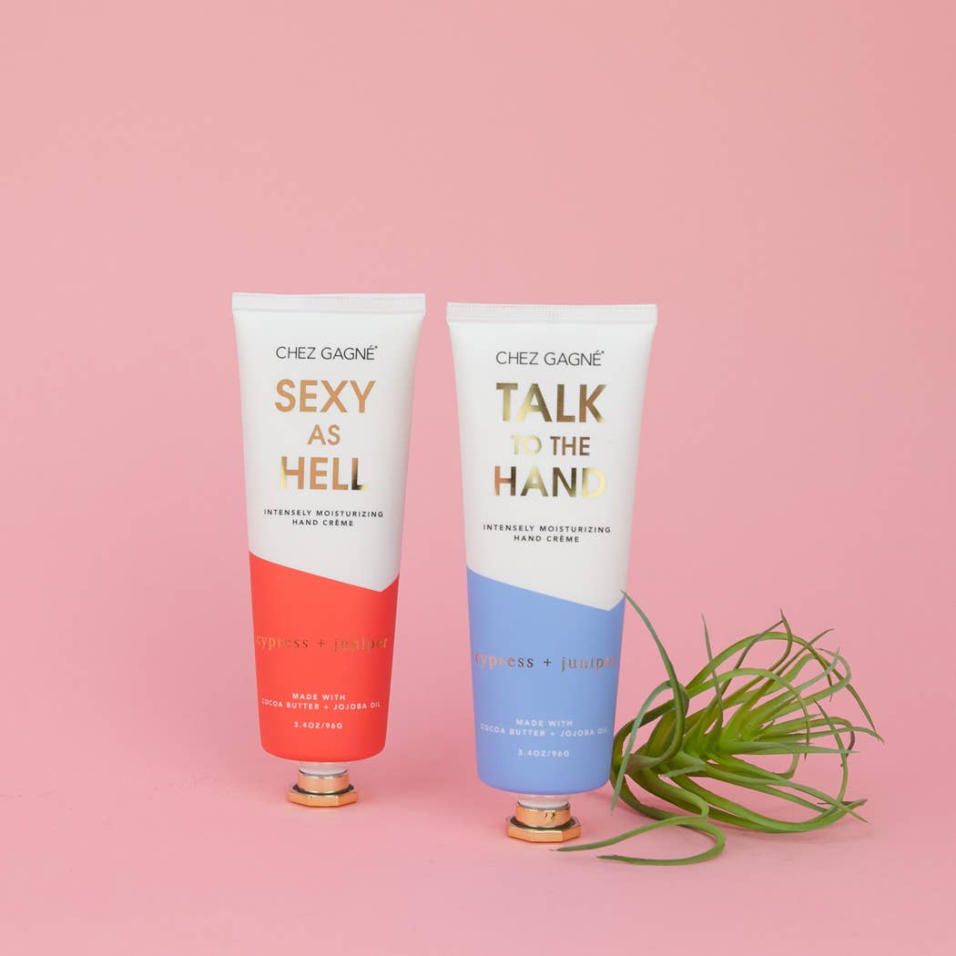 Talk to the Hand - Funny Hand Cream Gift, Cypress + Juniper