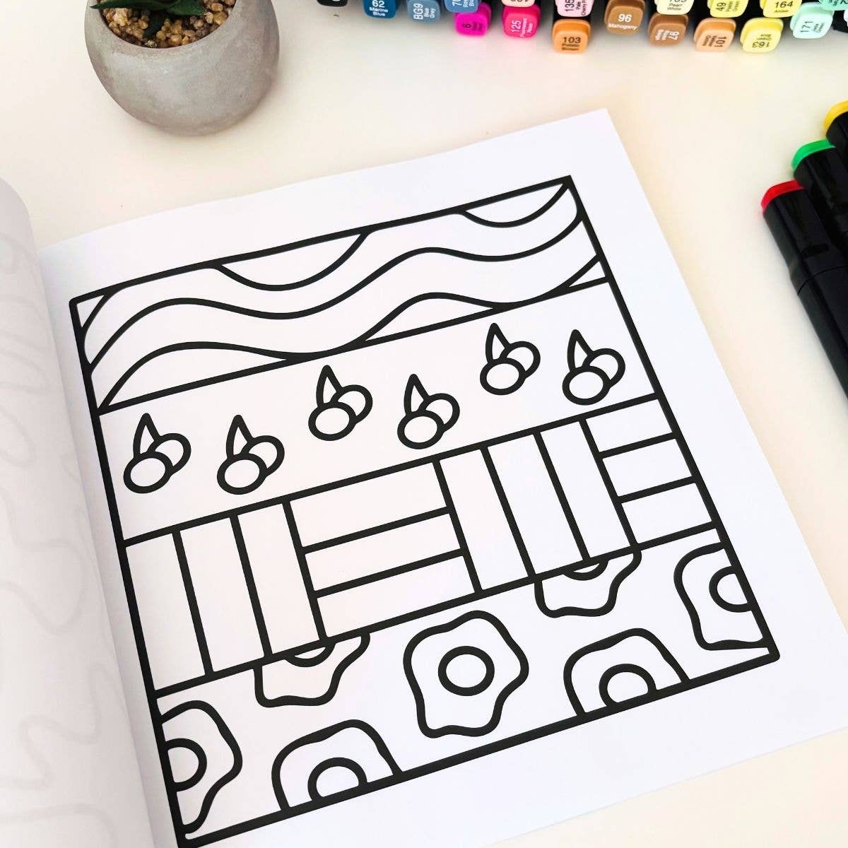 Pattern Escape Bold & Simple Coloring Book
