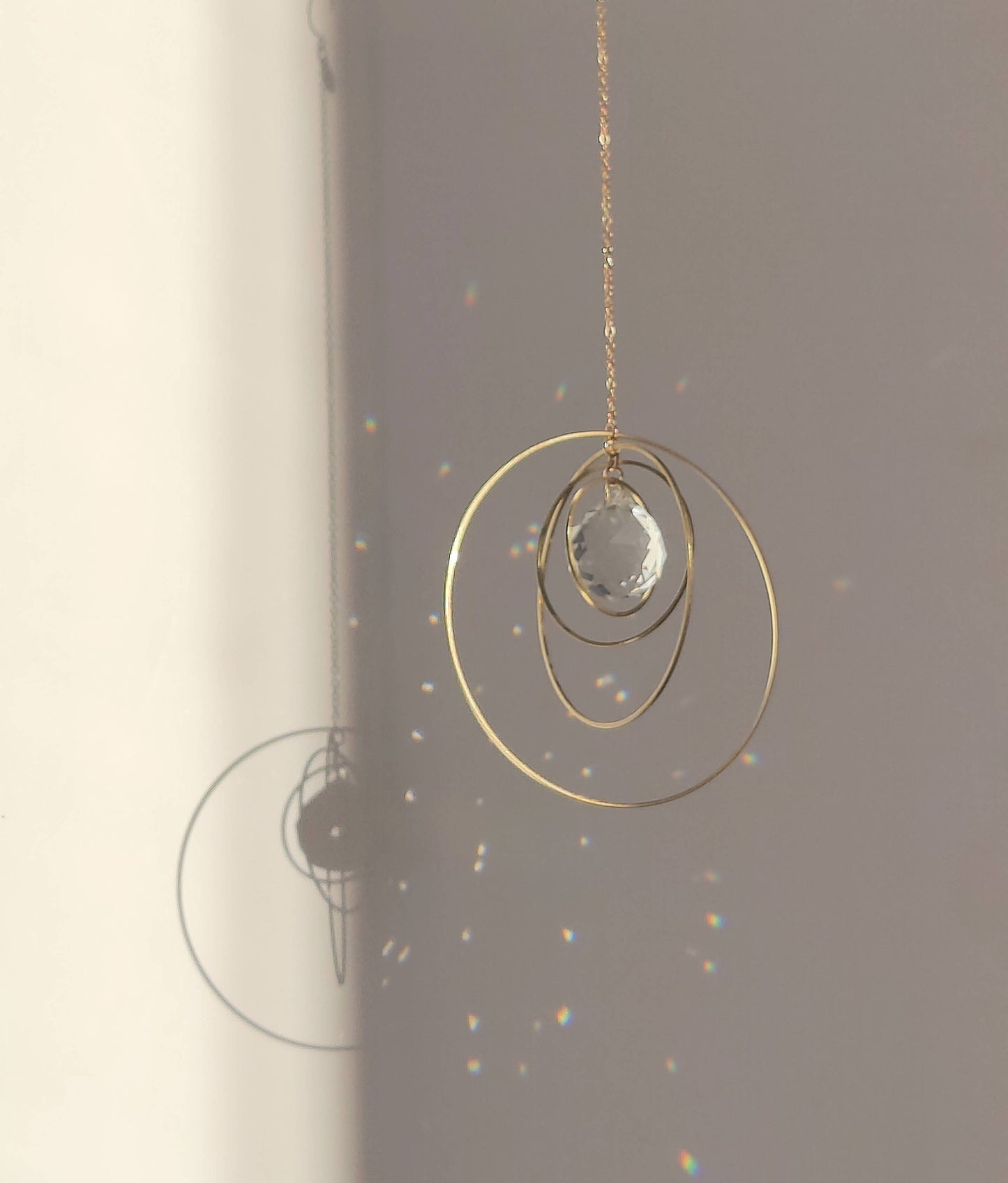 Galaxy XL suncatcher made of brass and glass crystal