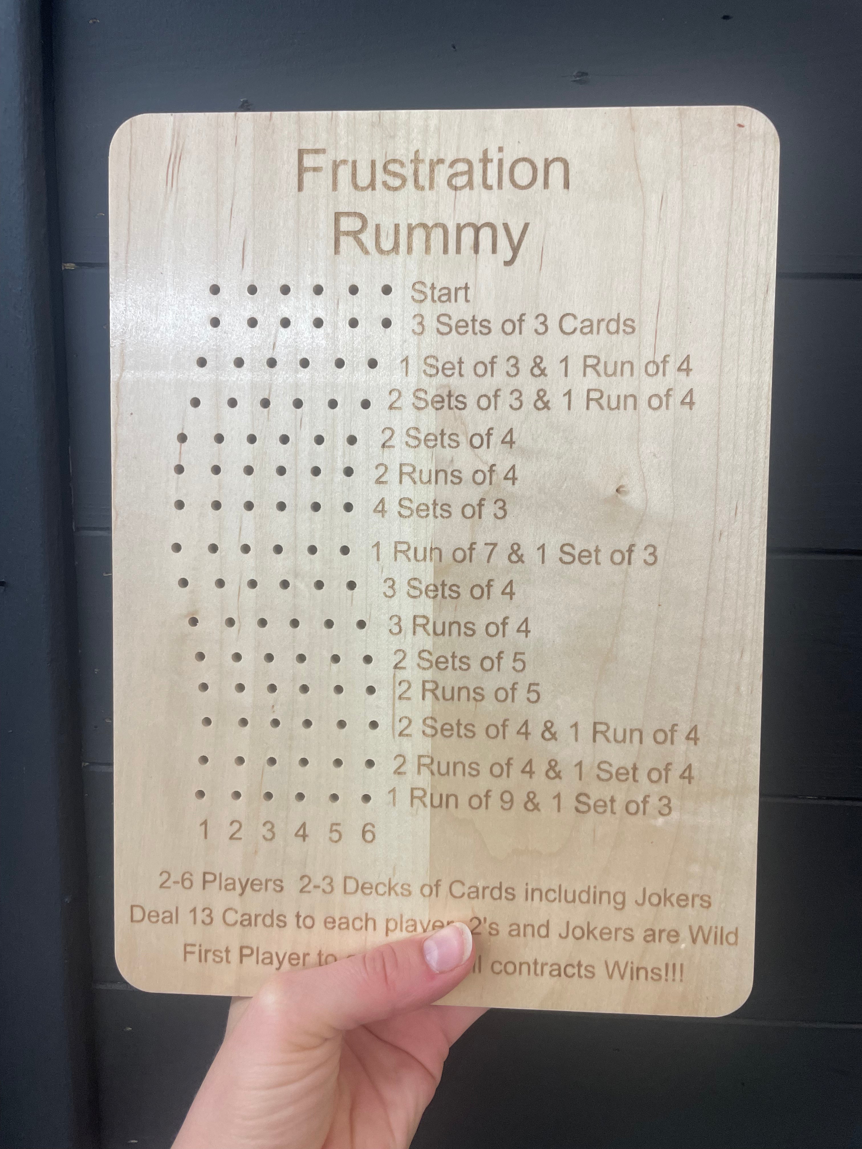 Frustration Rummy Board