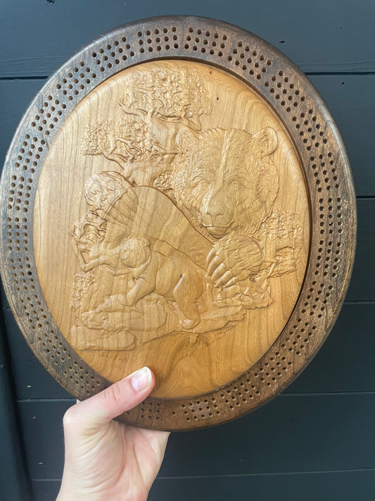 Solid Wood Bear Crib Board