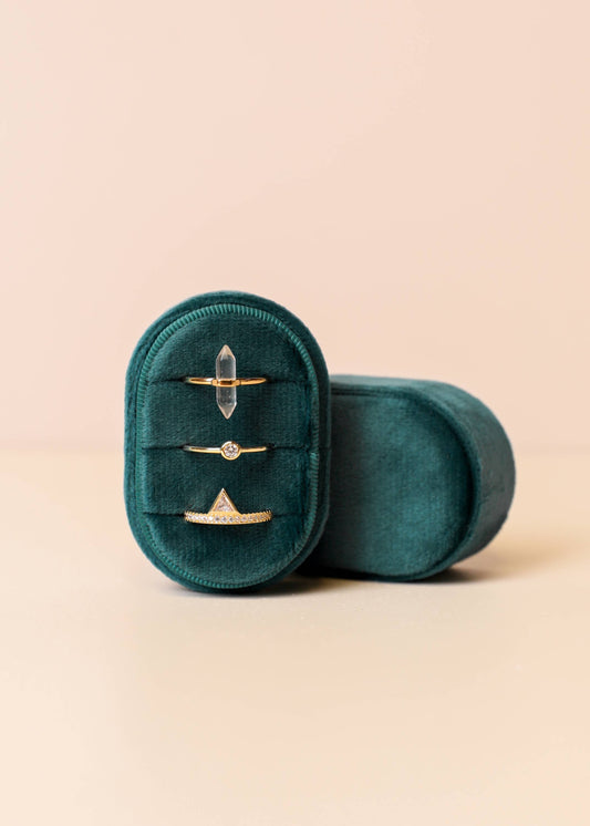 Velvet Jewelry Box - Small Oval