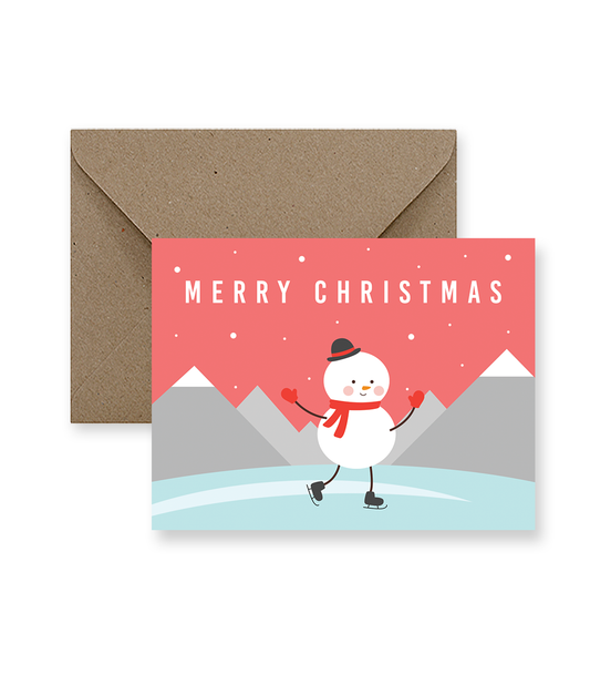 Snowman Christmas Greeting Card