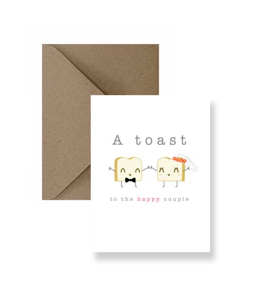 A Toast To The Happy Couple Wedding Card