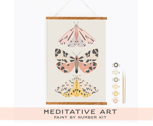Vintage Butterflies Meditative Art Paint by Number Kit: Paint by Number Kit