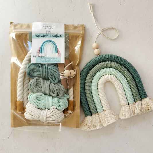 DIY Macrame Rainbow Kit: Jade