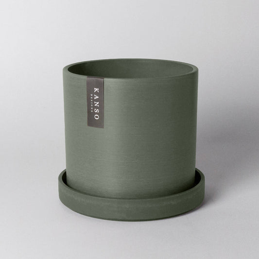 7"Signature Planters & Saucer Olive Sage