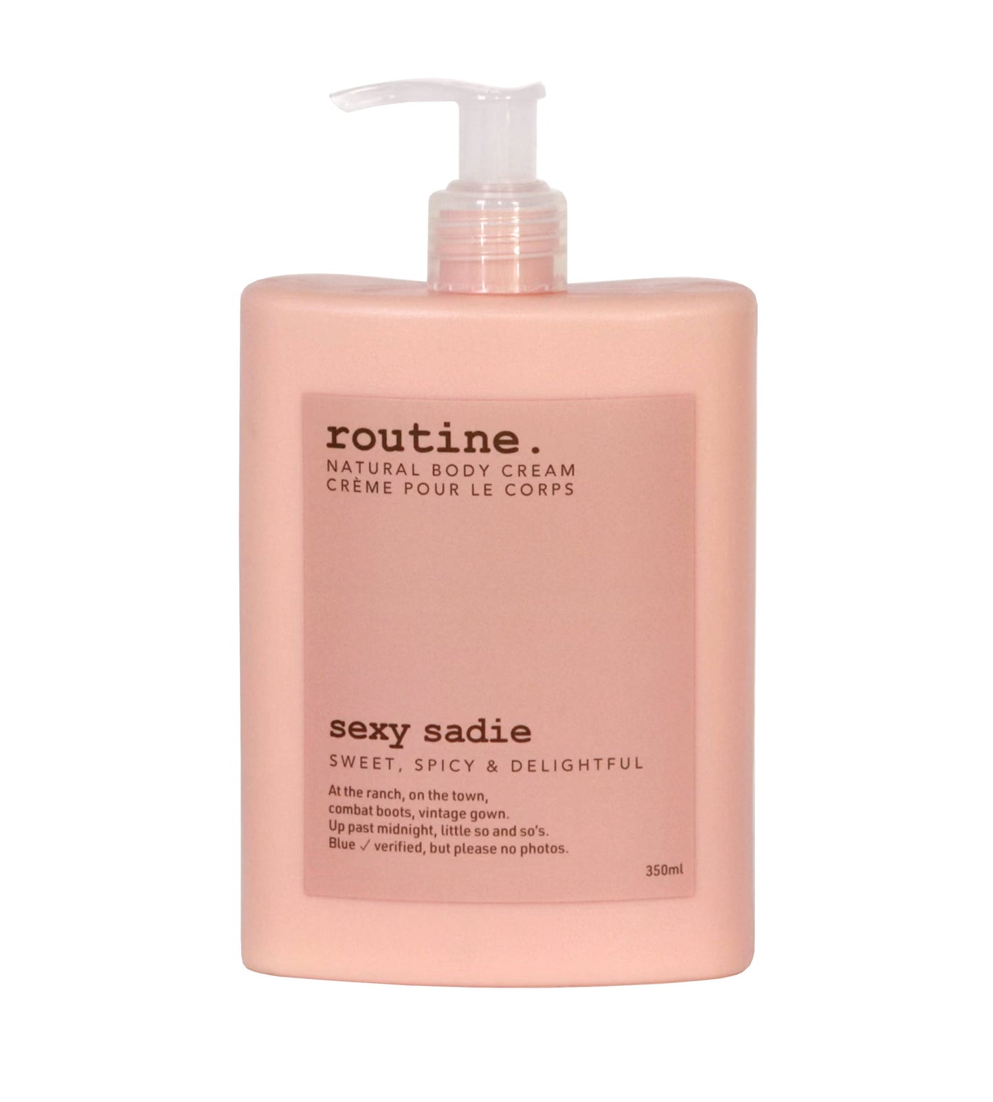 Sexy Sadie 350ml Natural Body Cream