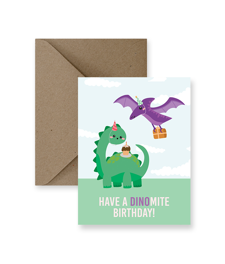 Dinomite Birthday Card