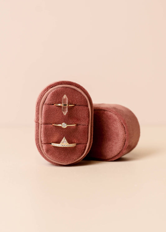 Velvet Jewelry Box - Small Oval